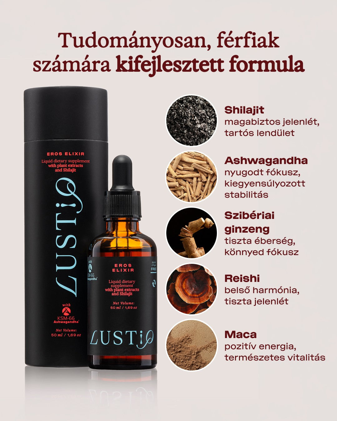 Eros Elixir - Prémium növényi esszencia férfi energia támogatására